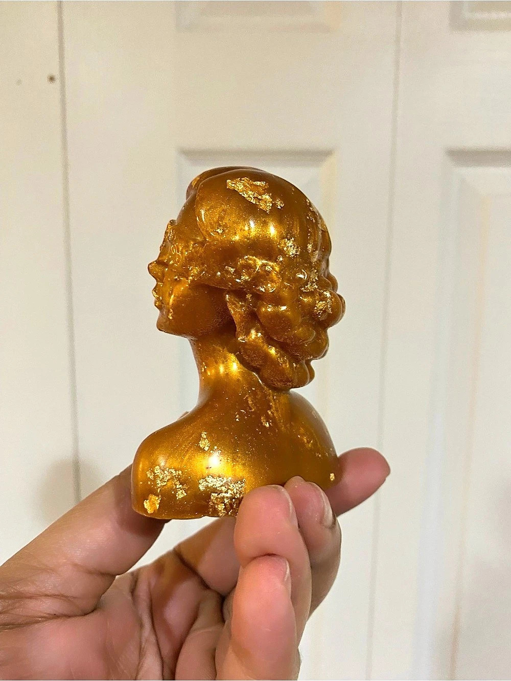 Red Gold Resin Bust Sculpture Goddess, Set - Picture 7 of 13